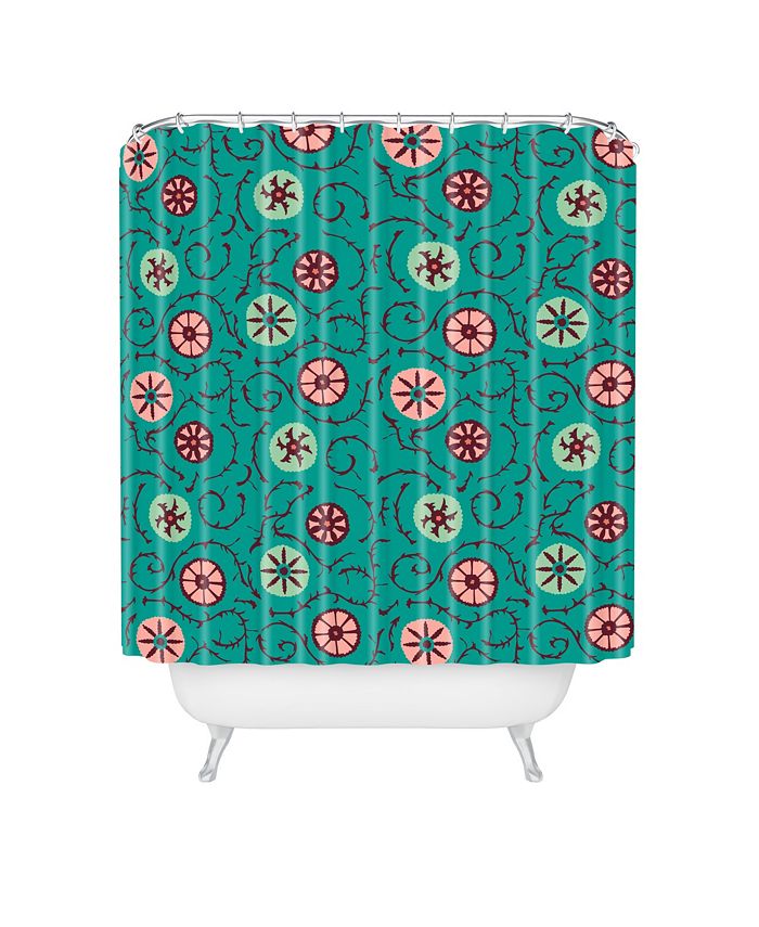 Deny Designs Holli Zollinger Suzani Turquoise Shower Curtain Macy's