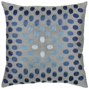 Rizzy Home Dots Polyester Filled Decorative Pillow, 18" X 18" In Blue