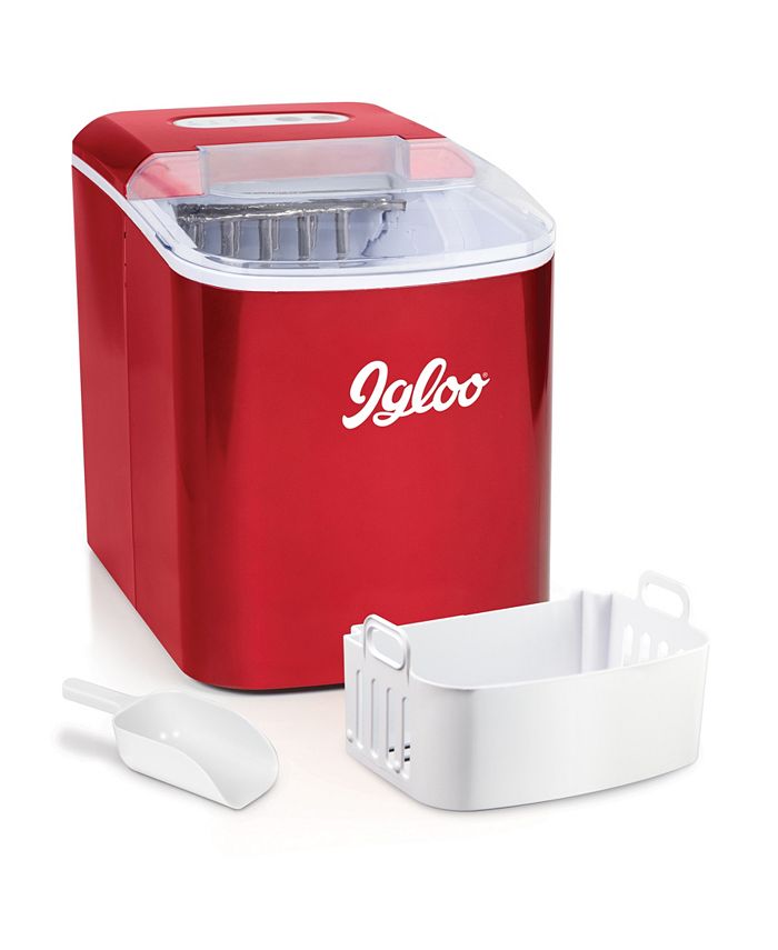 Igloo Iceb26rr 26 Pound Automatic Portable Countertop Ice Maker Machine Retro Red Macys