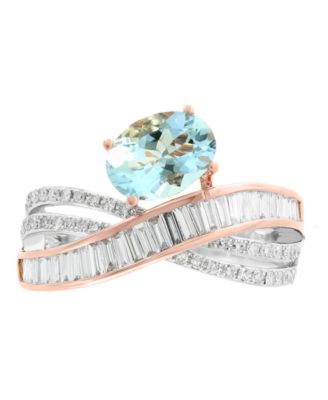 EFFY Collection EFFY® Aquamarine (1-1/6 Ct. T.w.) And Diamond (1/2 Ct ...