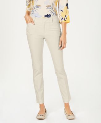 Charter Club - Petite Solid Newport Slim-Leg Pants