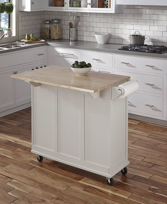 Home Styles Liberty Kitchen Cart with Wood Top Macy's
