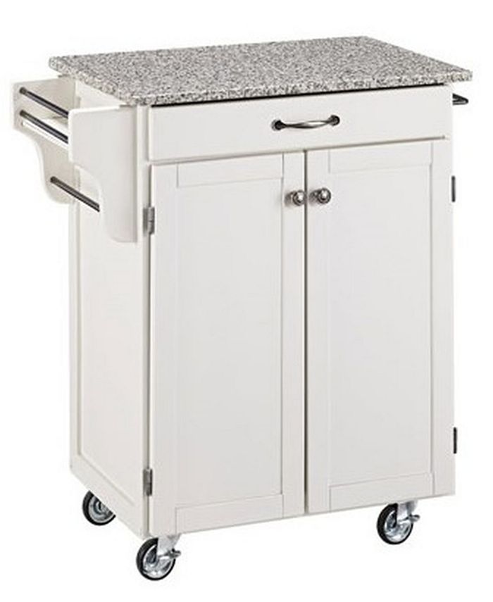 Home Styles - Cuisine Cart White Finish SP Granite Top
