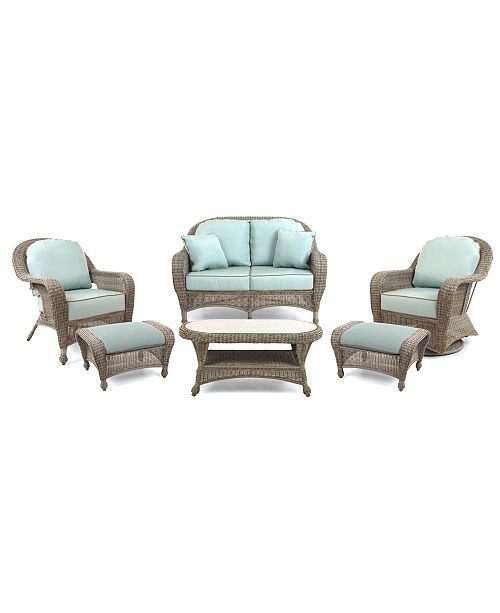 Furniture Sandy Cove Outdoor Seating Collection, with Sunbrella® Cushions, Created for Macy's