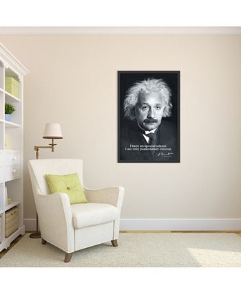 Amanti Art - Einstein Curiosity- 25x37 Framed Art Print