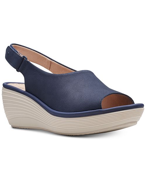 Clarks Collection Women&#39;s Reedly Shania Wedge Sandals & Reviews - Sandals & Flip Flops - Shoes ...