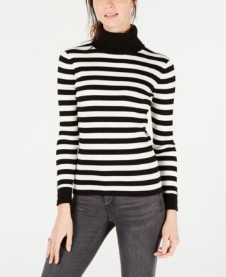 Tommy Hilfiger Cotton Striped Turtleneck Sweater, Created for Macy's ...