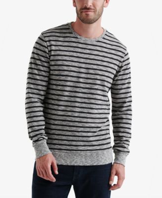 Lucky Brand Men's Jaspe Stripe Crewneck - Macy's