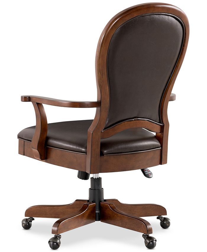 Furniture Clinton Hill Cherry Leather Desk Chair Macy's