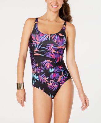 Calvin Klein Starburst One-Piece Swimsuit : : Clothing