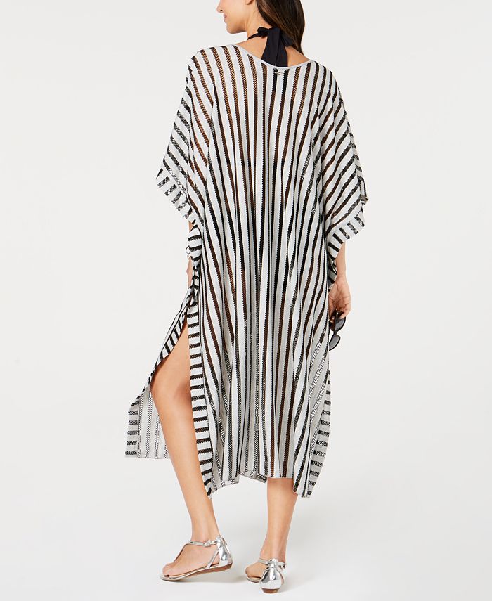 Calvin Klein - Striped Maxi Caftan Cover-Up