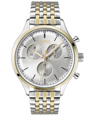 hugo boss mens gold chronograph watch