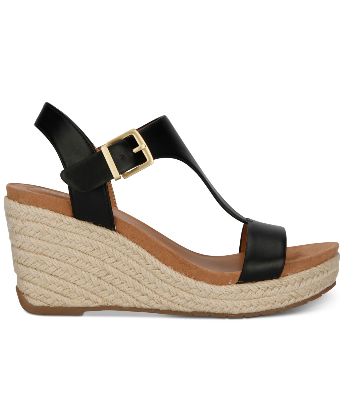 Женские сандалии Kenneth Cole Reaction Card Wedge Espadrille, цвет: Чёрный — фото 2