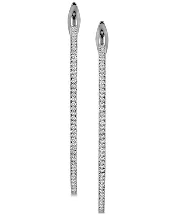 Macy's - Diamond In & Out Hoop Earrings (1 ct. t.w.)