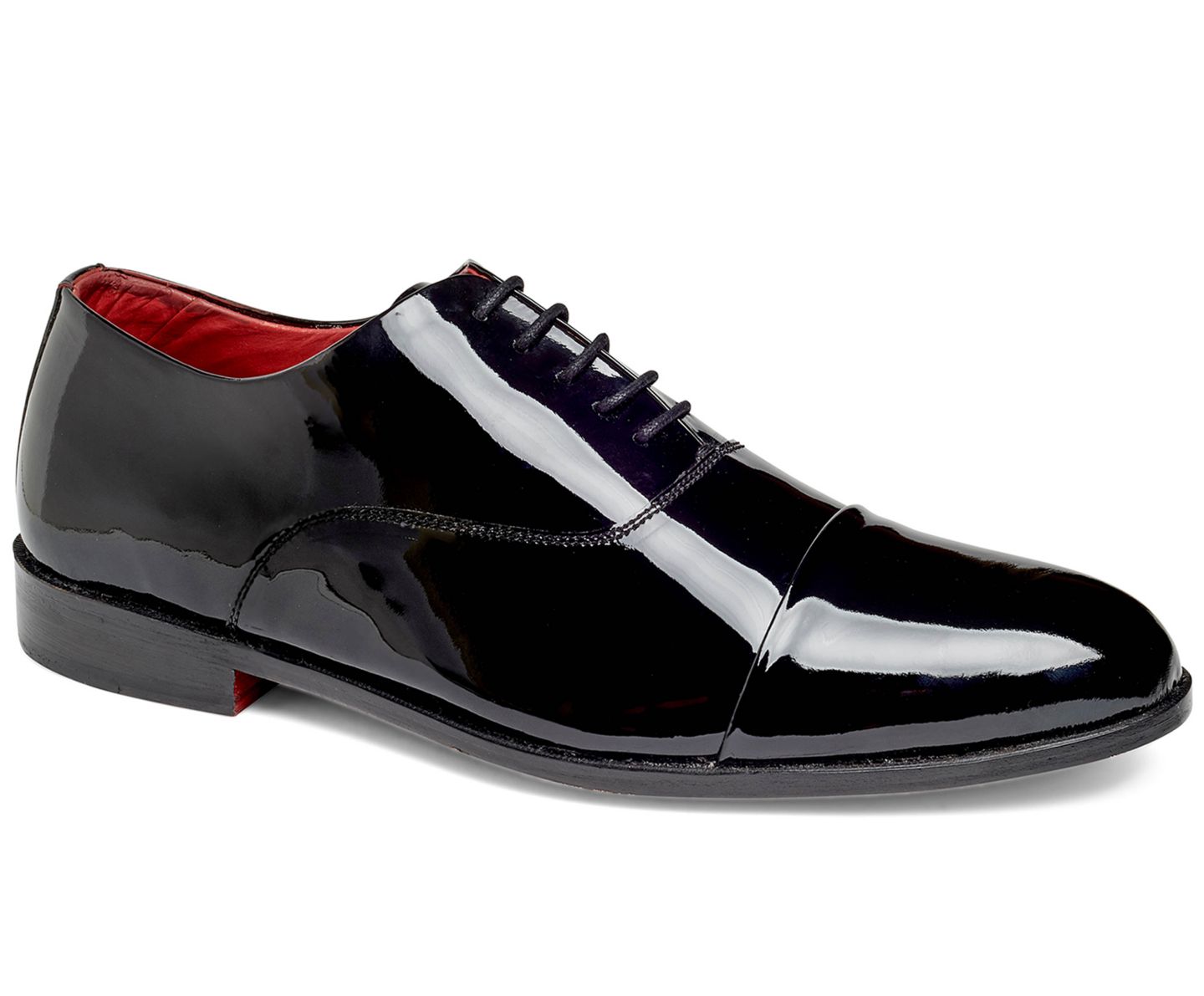 Мужские туфли Carlos by Carlos Santana Tuxedo Cap-Toe Oxford Patent Leather Dress Shoe, цвет: Чёрный — фото 1