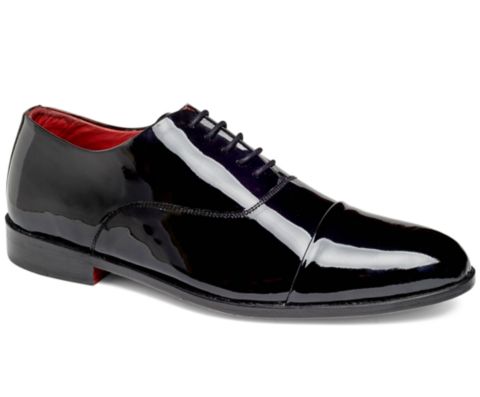 Мужские туфли Carlos by Carlos Santana Tuxedo Cap-Toe Oxford Patent Leather Dress Shoe, цвет: Чёрный
