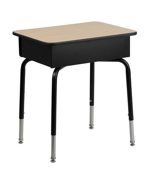 Flash Furniture Student Desk With Open Front Metal Book Box