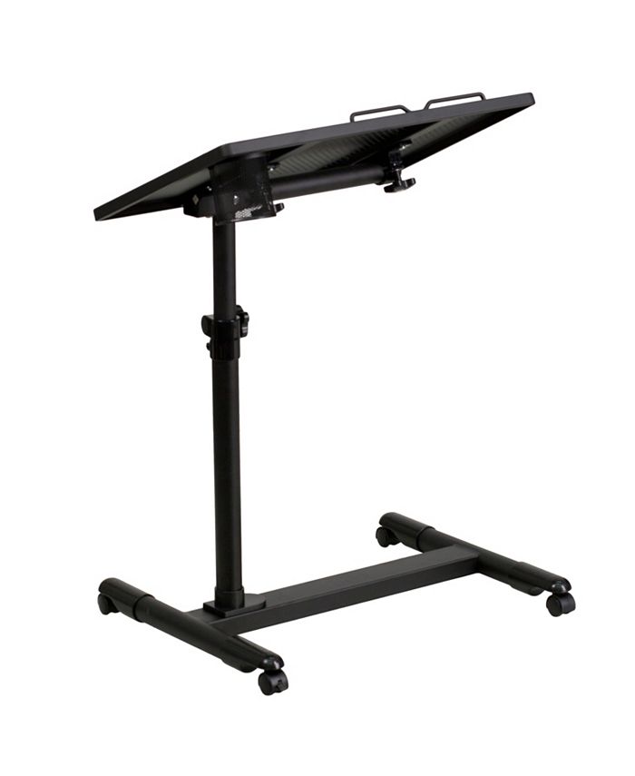 Flash Furniture Black Adjustable Height Steel Mobile Computer Desk Macy's