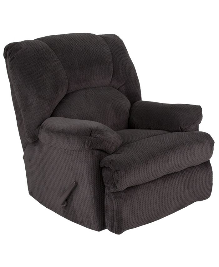 Flash Furniture Contemporary Feel Good Slate Microfiber Rocker Recliner ...