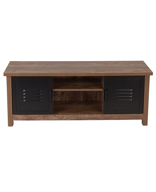 New Lancaster Collection Crosscut Oak Wood Grain Finish Storage