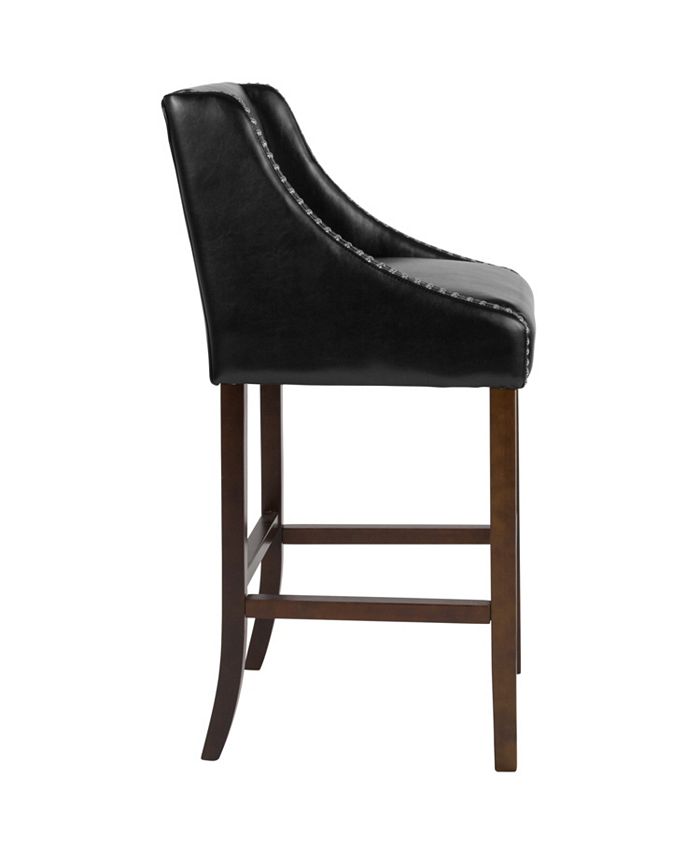 Flash Furniture Carmel Series 30" High Transitional Walnut Barstool