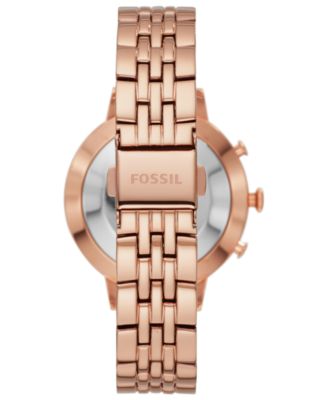 fossil hybrid smartwatch q jacqueline rose gold tone