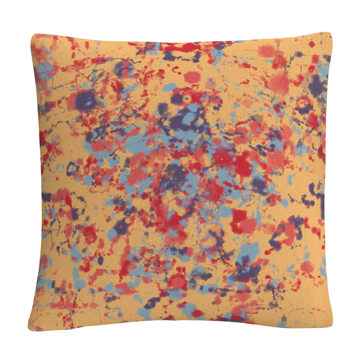 Abc Speckled Colorful Splatter Abstract 5Decorative Pillow, 16 x 16