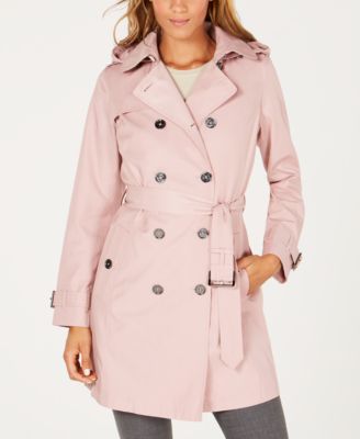 michael kors leather trench coat womens