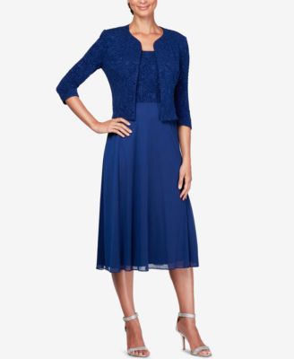 Alex Evenings - Petite Glitter A-Line Dress & Jacket