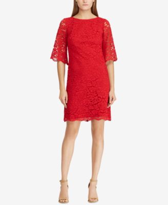 Lauren Ralph Lauren Scalloped Lace Dress Macy s