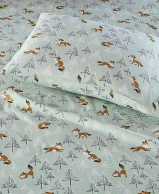 Novelty Printed Flannel 3-Pc. Sheet Set, Twin XL