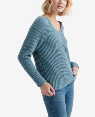 Lucky Brand Oversized Chenille Sweater - Macy's