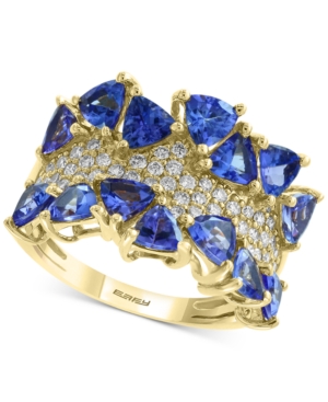 image of Effy Tanzanite (3 ct. t.w.) & Diamond (3/8 ct. t.w.) Ring in 14k Gold