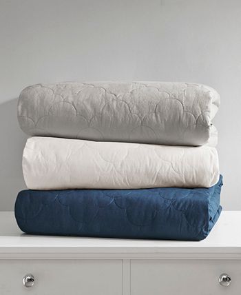 Full/Queen 60 x 80 Dark Grey Basics All-Season Cotton Weighted Blanket 12-Pound