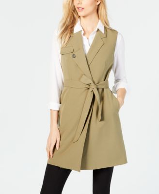 Nine West - Notch-Collar Tie-Waist Vest