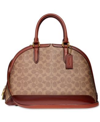 COACH Coated Canvas Signature Quinn Satchel & Reviews - Handbags &  Accessories - Macy's