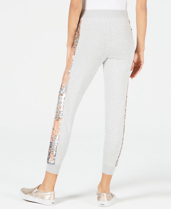 Bar III Sequined Stripe Sweatpants, Created for Macy's & Reviews ...
