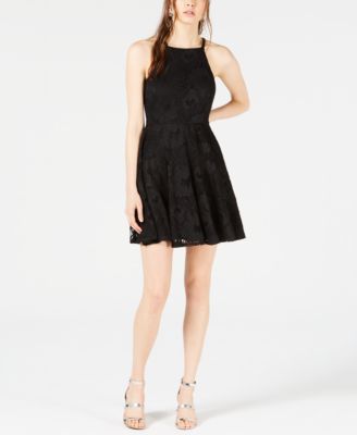Bar III - Lace Fit & Flare Dress
