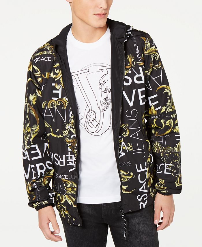 Versace Men's Reversible Hooded Jacket & Reviews - Coats & Jackets ...