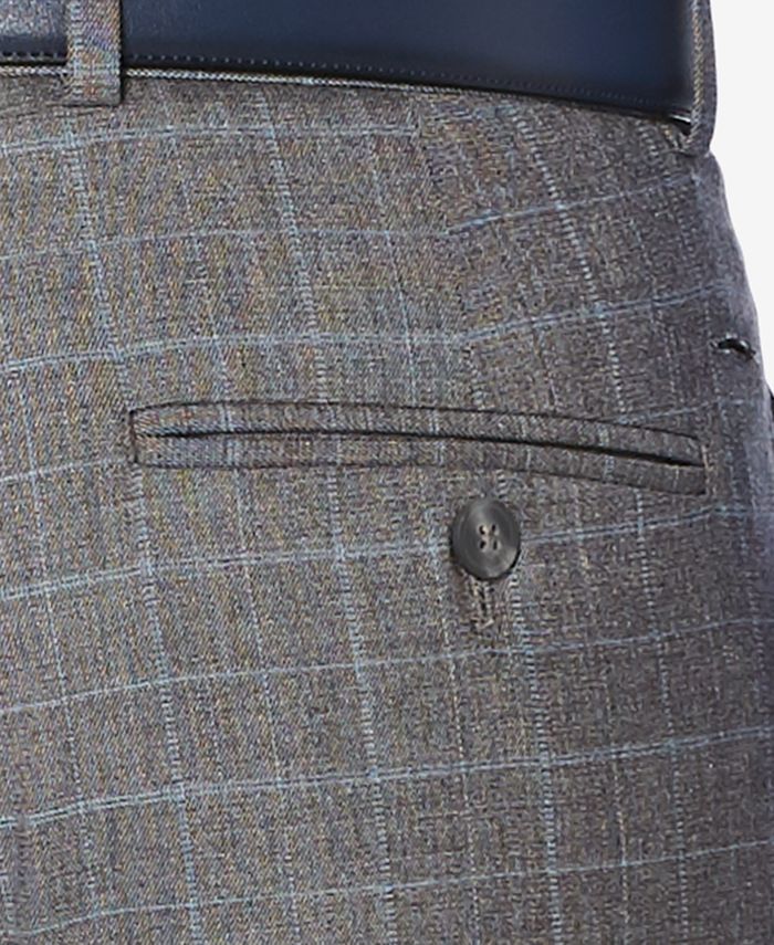 Perry Ellis Portfolio Men's SlimFit Performance Stretch Check Dress