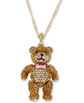 crystal bear pendant