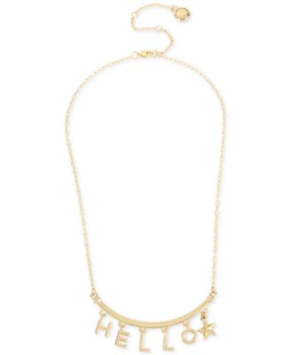 BCBGeneration - Gold-Tone Hello Collar Necklace, 16" + 3" extender