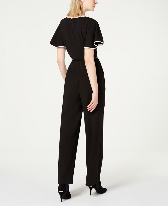calvin klein ruffle sleeve