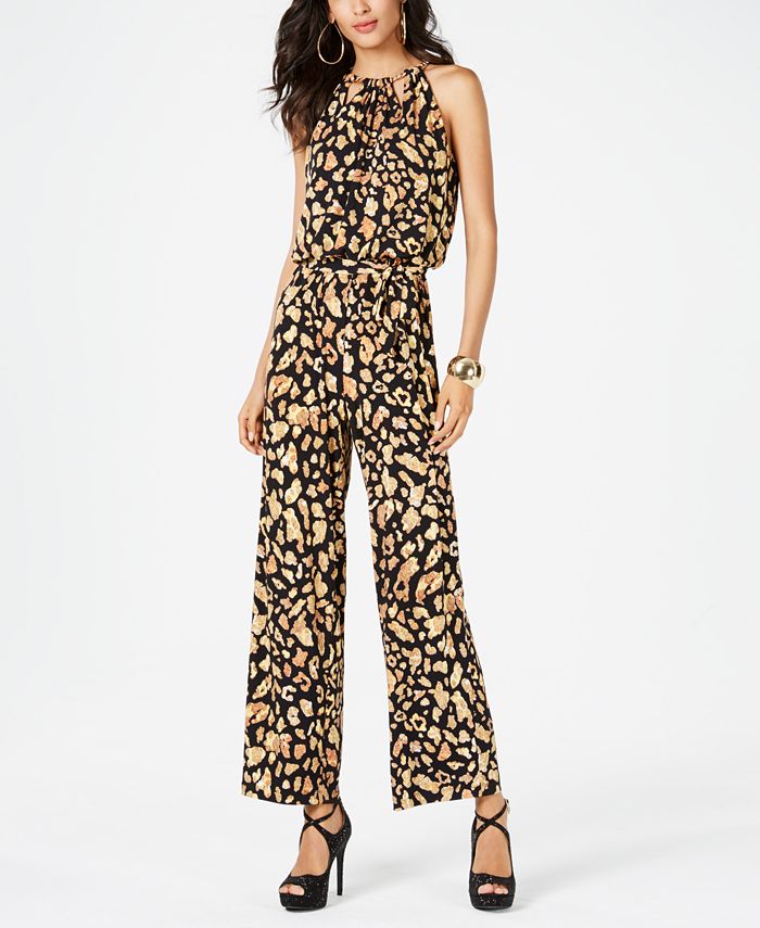 Thalia Sodi Sparkle Printed Chain Jumpsuit, Created for Macy's - Macy's
