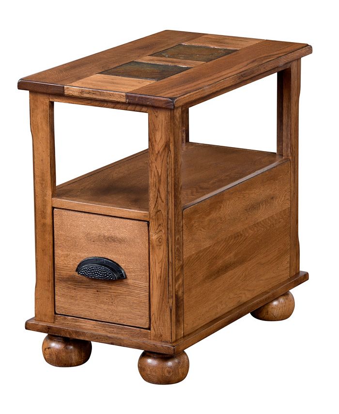 Sunny Designs Sedona 25"H Rustic Oak Chair Side Table Macy's