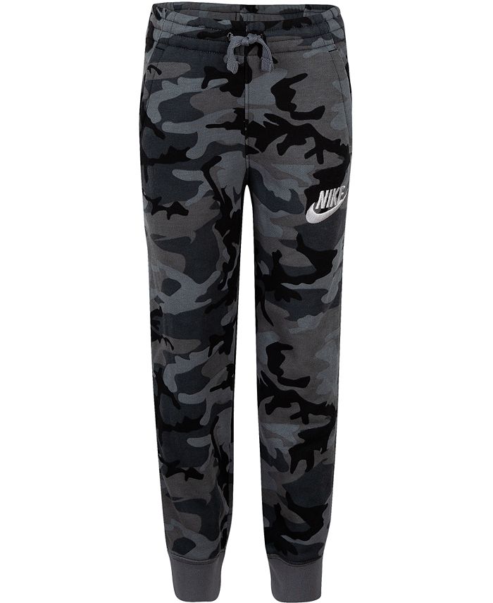 Nike Little Boys Camo-Print Fleece Jogger Pants - Macy's