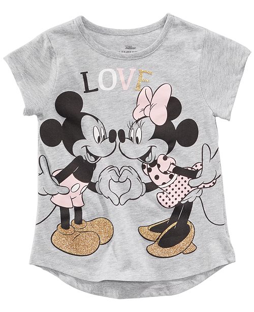 Disney Little Girls Mickey Minnie Mouse Love T Shirt