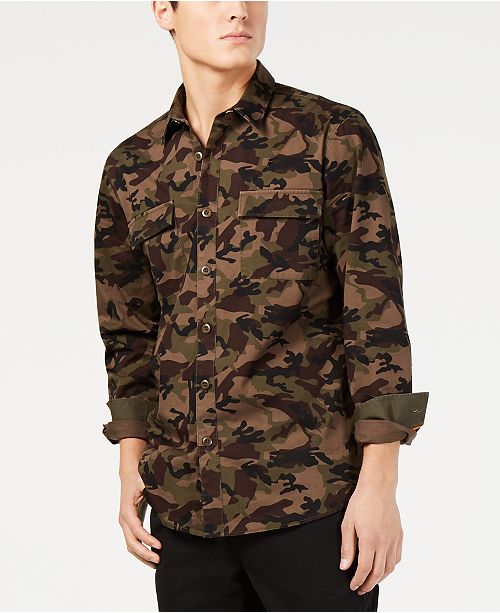 American Rag Men S Camo Shirt Created For Macy S Reviews
