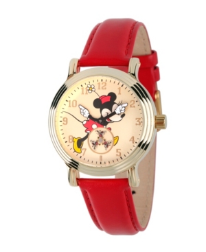 image of Disney Minnie Mouse Women-s Gold Vintage Alloy Watch