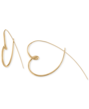 Rachel Rachel Roy Gold-Tone Heart Spear Large Hoop Earrings
